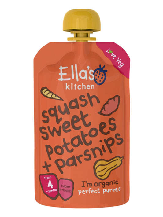 Ellas Babymad Squash & Kartoffel (økologisk) 7x120g
